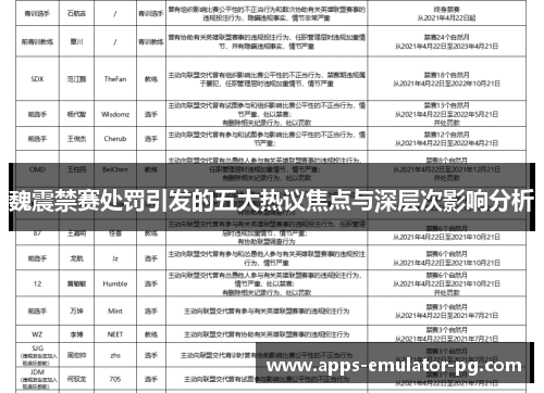 魏震禁赛处罚引发的五大热议焦点与深层次影响分析 魏震禁赛处罚引发的五大热议焦点与深层次影响分析